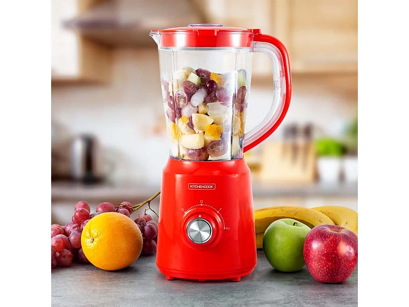 Blender 1.5l Avec 2 Lames Inox B5turbo Rouge Kitchencook