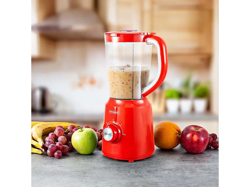 Blender 1.5l Avec 2 Lames Inox B5turbo Rouge Kitchencook