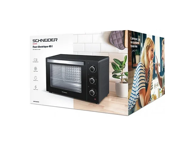 Four électrique Posable 45l Chaleur Tournante Noir Sceo2345ctb Schneider