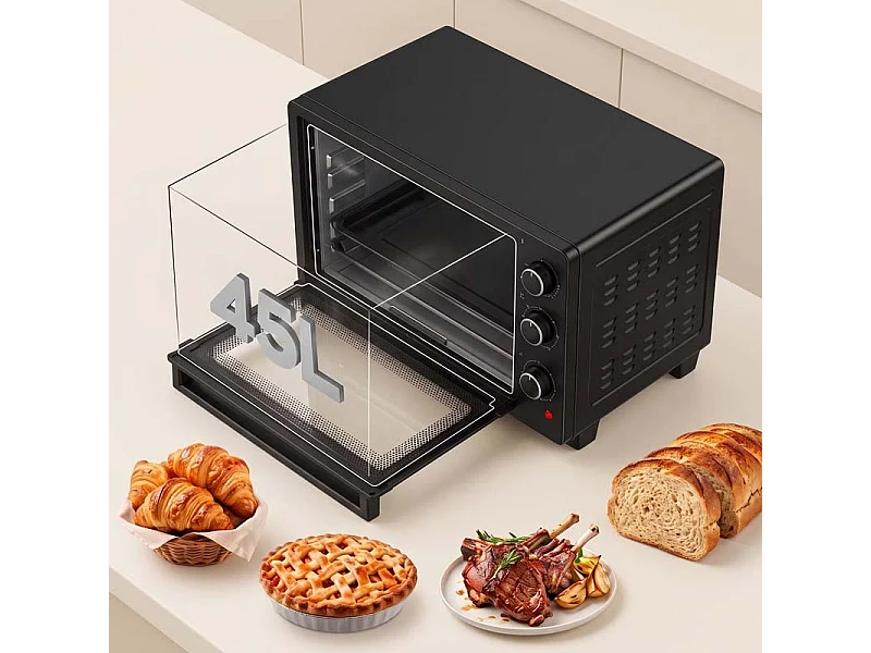 Schneider - Sceo2345ctb - Noir - Four électrique 45 L Posable - Chaleur Tournante - 1700 W