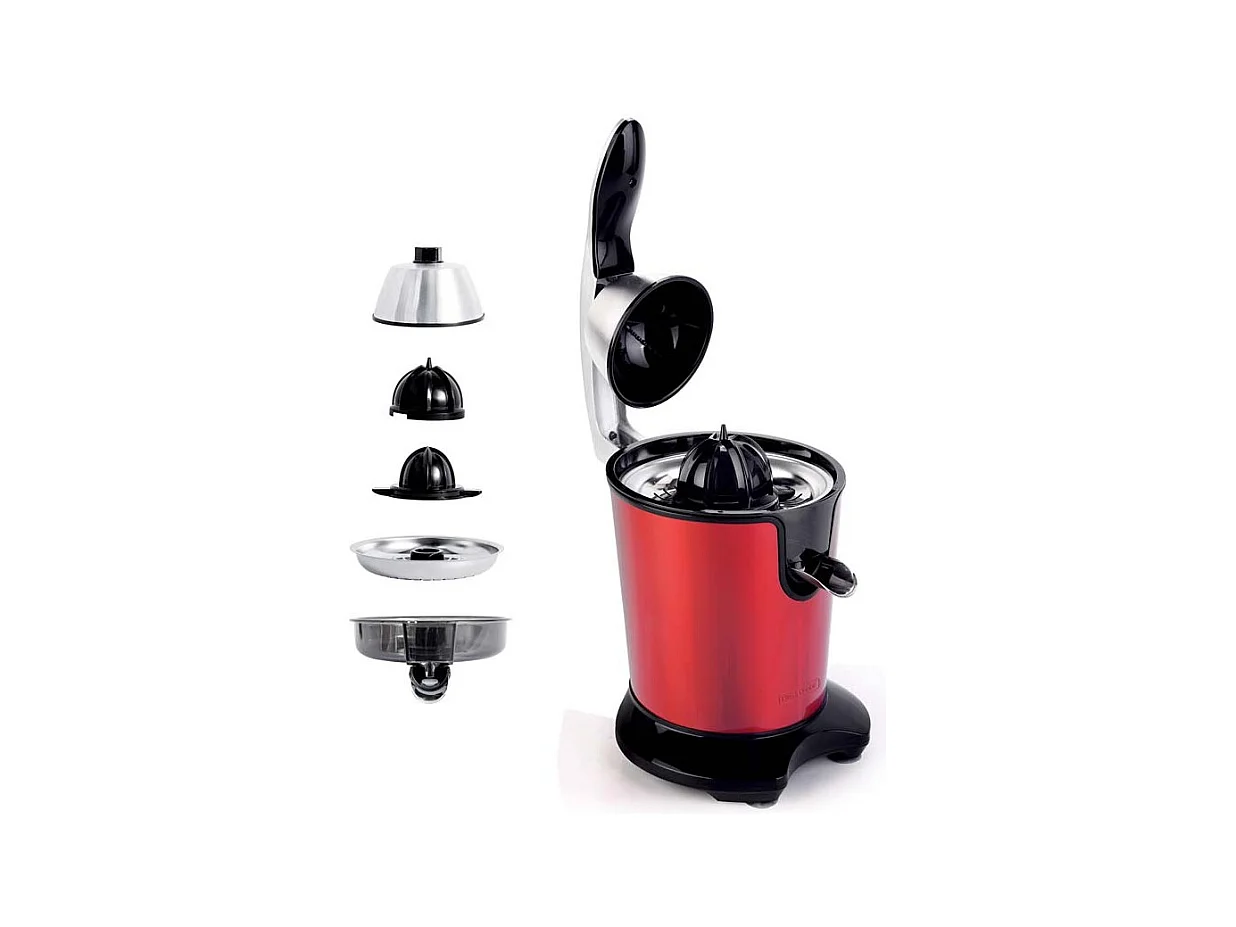 Presse Agrumes Inox Double Cônes Et Filtre En Acier Presspro Rouge Kitchencook