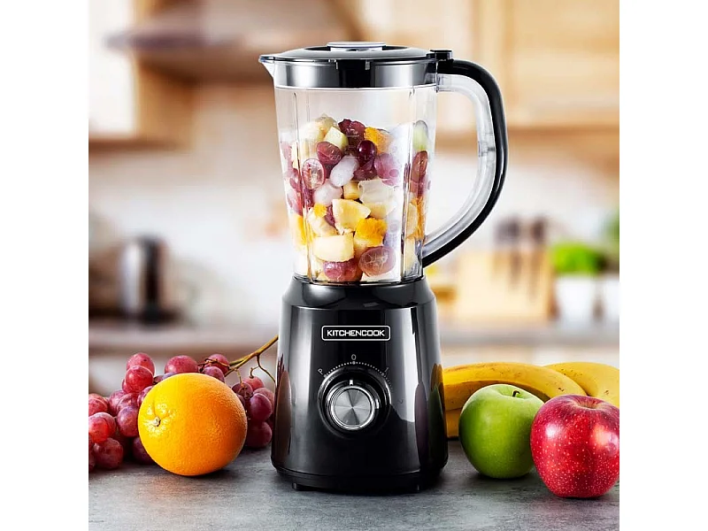 Blender 1.5l Avec 2 Lames Inox B5turbo Noir Kitchencook