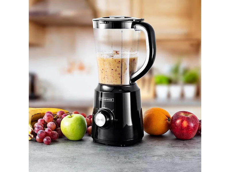 Blender 1.5l Avec 2 Lames Inox B5turbo Noir Kitchencook