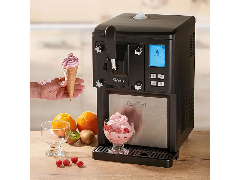 Kitchencook - Deliciosa - Machine à Glace 3 En 1 - 1,5l - écran Lcd - 250w