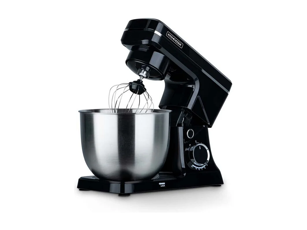 Kitchencook- Robot Pâtissier Noir 6l 1500w Inox Robomix