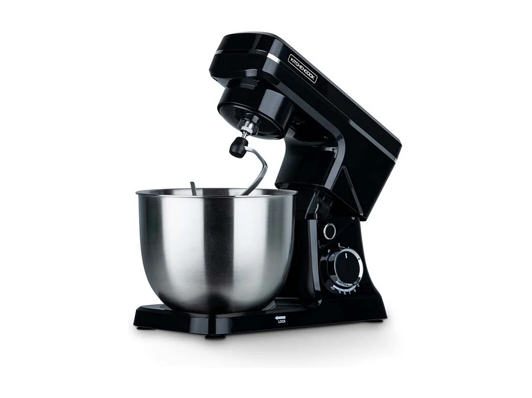 Kitchencook- Robot Pâtissier Noir 6l 1500w Inox Robomix