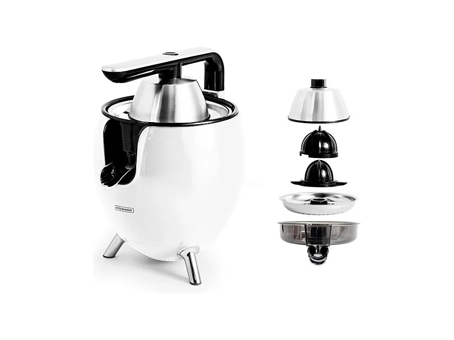 Presse Agrumes Double Cônes Avec Filtre En Acier Presspod Blanc Kitchencook