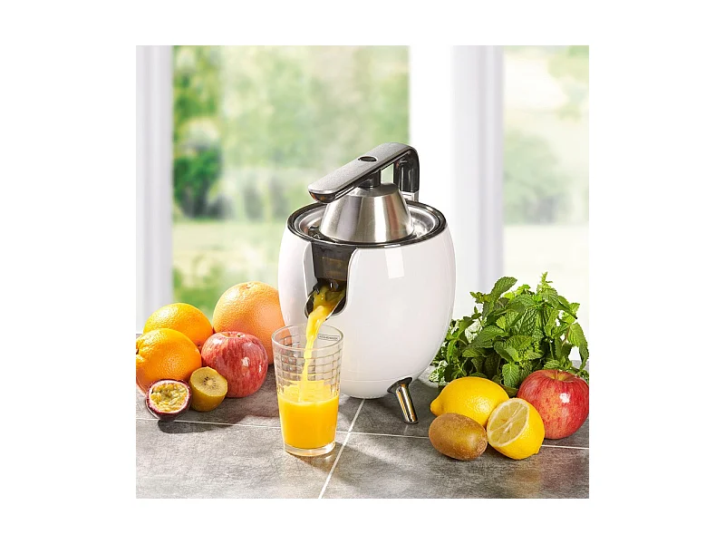 Presse Agrumes Double Cônes Avec Filtre En Acier Presspod Blanc Kitchencook