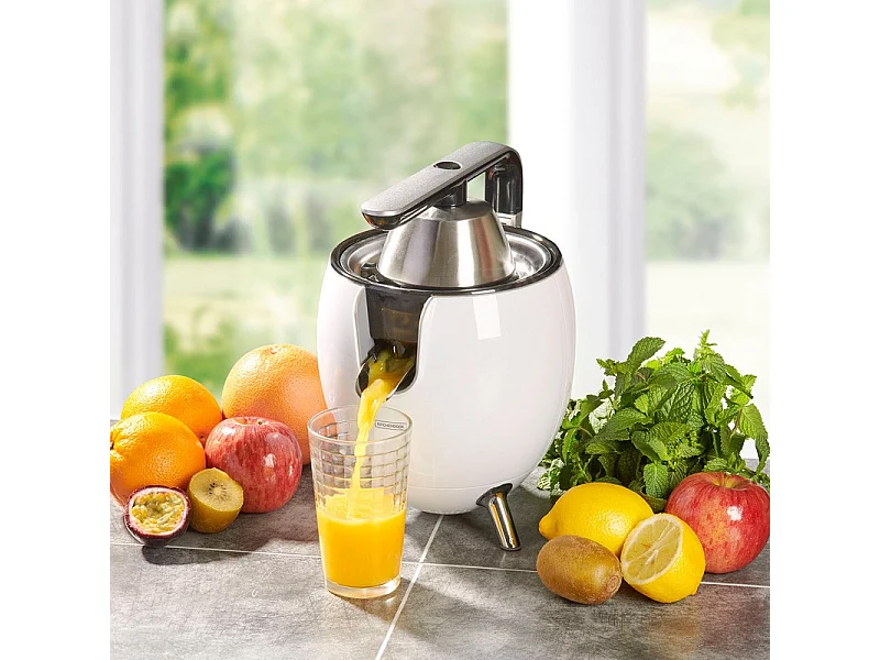 Presse Agrumes Double Cônes Avec Filtre En Acier Presspod Blanc Kitchencook