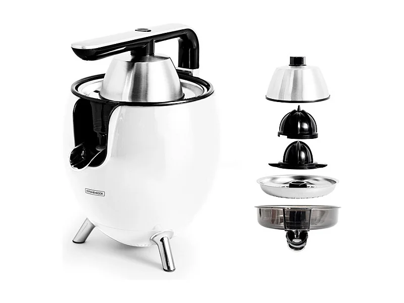 Presse Agrumes Double Cônes Avec Filtre En Acier Presspod Blanc Kitchencook
