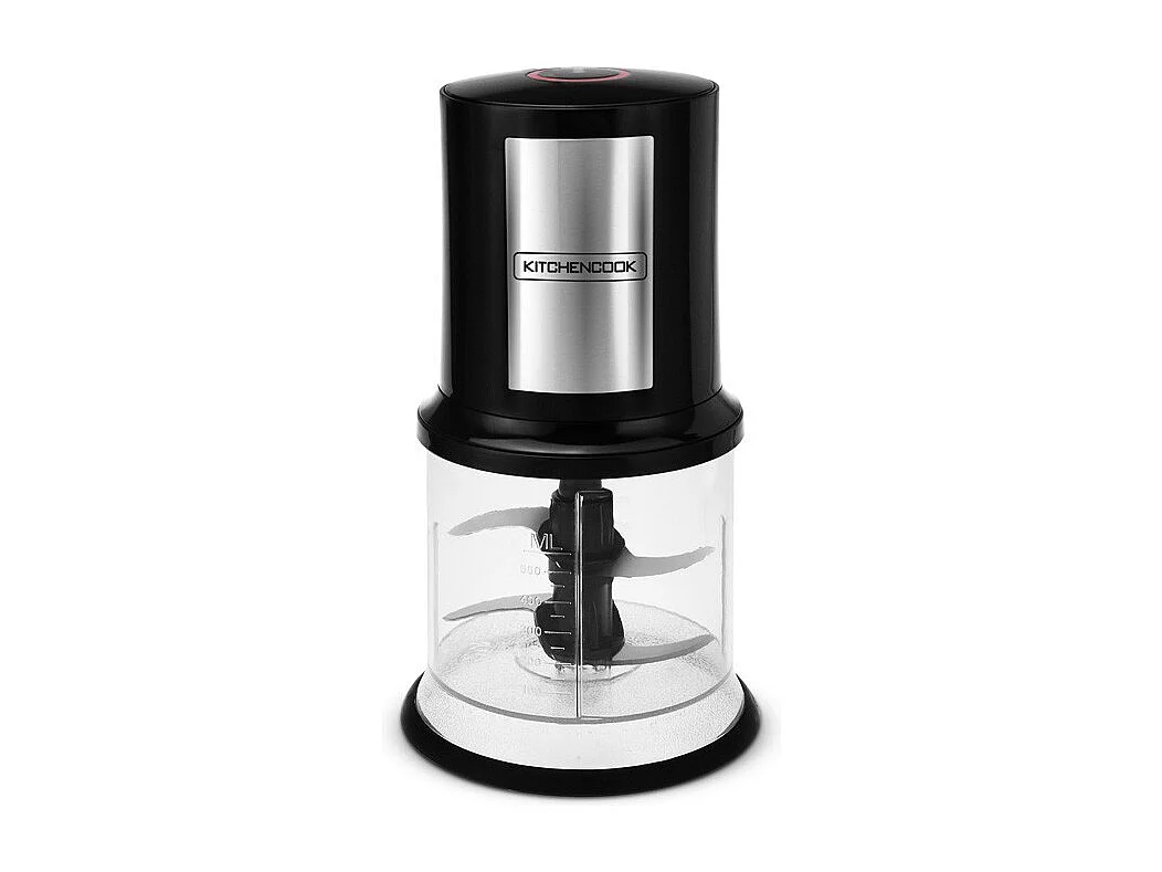 Kitchencook - Mini Hachoir électrique 500ml - 2 Lames En Acier Inoxydable - Bol Gradué - Vitesse Rotation 27000trs/min
