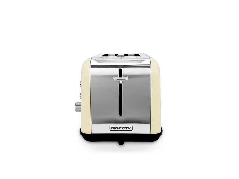 Kitchencook - Toasteo_glass_beige - Grille-pain Avec Fenêtre - 2 Larges Fentes - 800 W - Beige