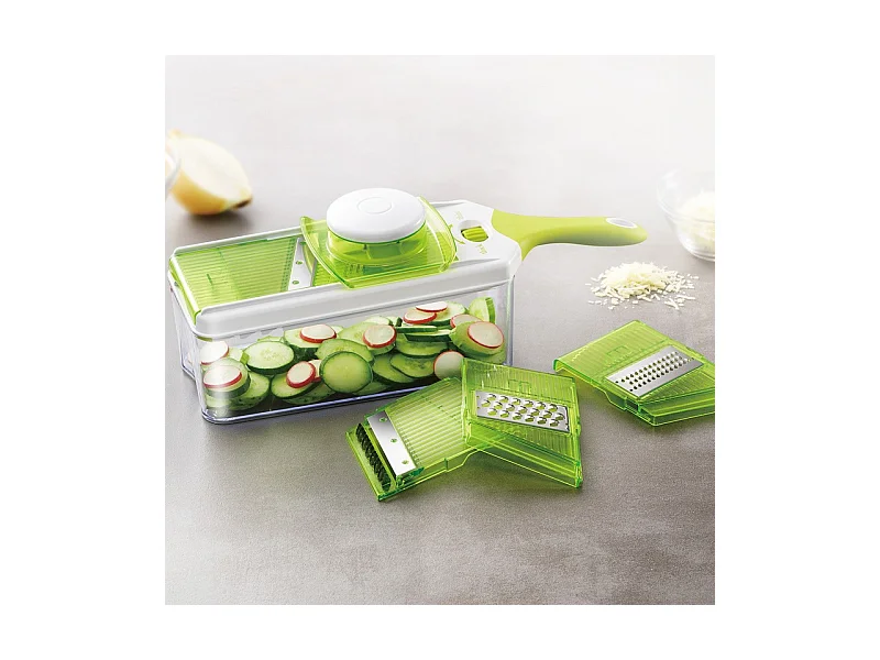 Mandoline Ajustable 4en1 Inox Slicy_express Cookart