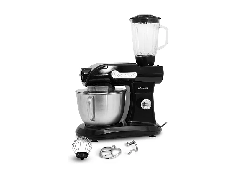 Robot Pétrin 5l Avec Blender En Verre Evolutionb+ Noir Kitchencook