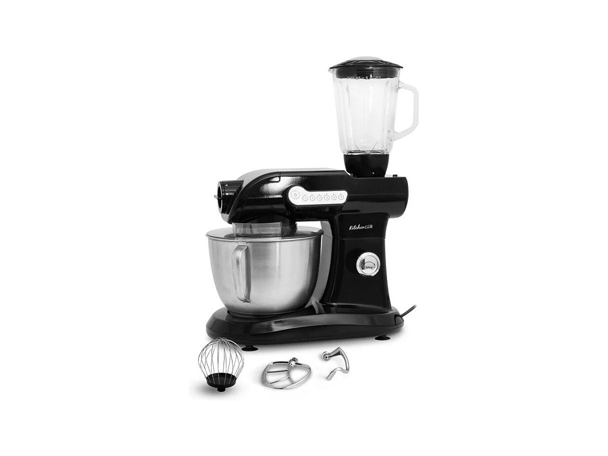 Robot Pétrin 5l Avec Blender En Verre Evolutionb+ Noir Kitchencook