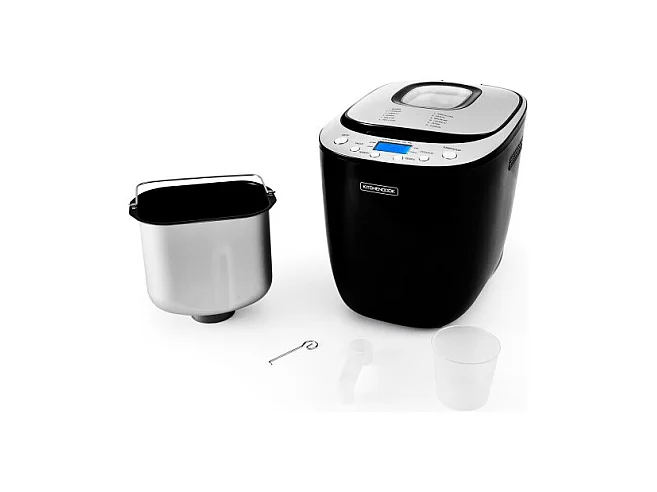 Kitchencook - Machine à Pain - Départ Différé - 550w - 12 Programmes Intégrés - Cuve Amovible Antiadhésive - Noir