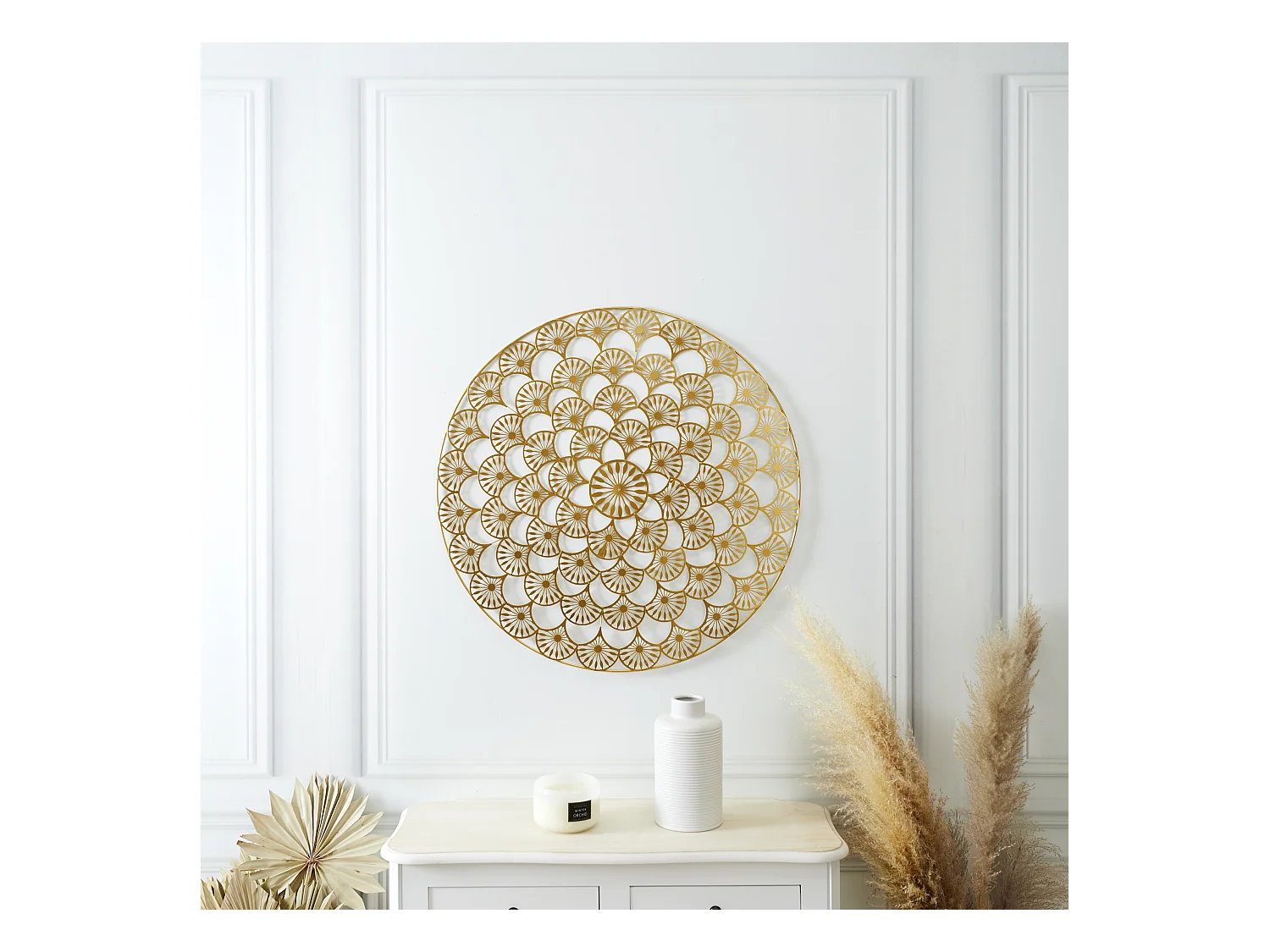 Déco murale métal ajouré personnalisable D70cm