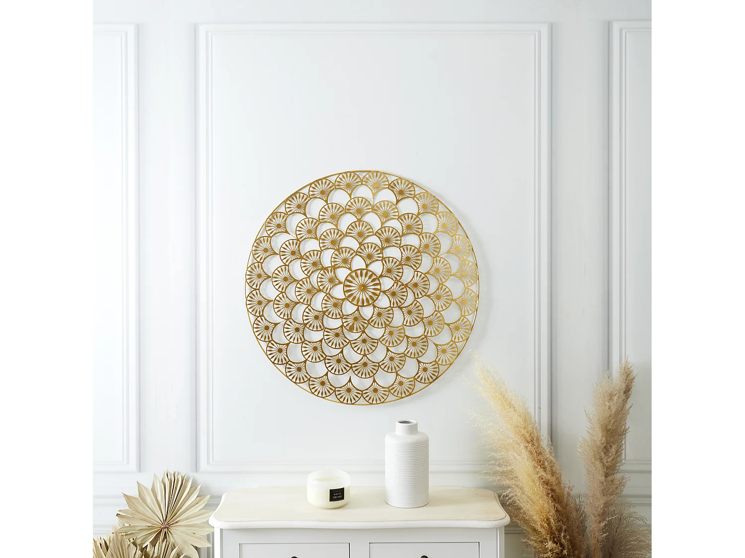 Déco murale métal ajouré personnalisable D70cm