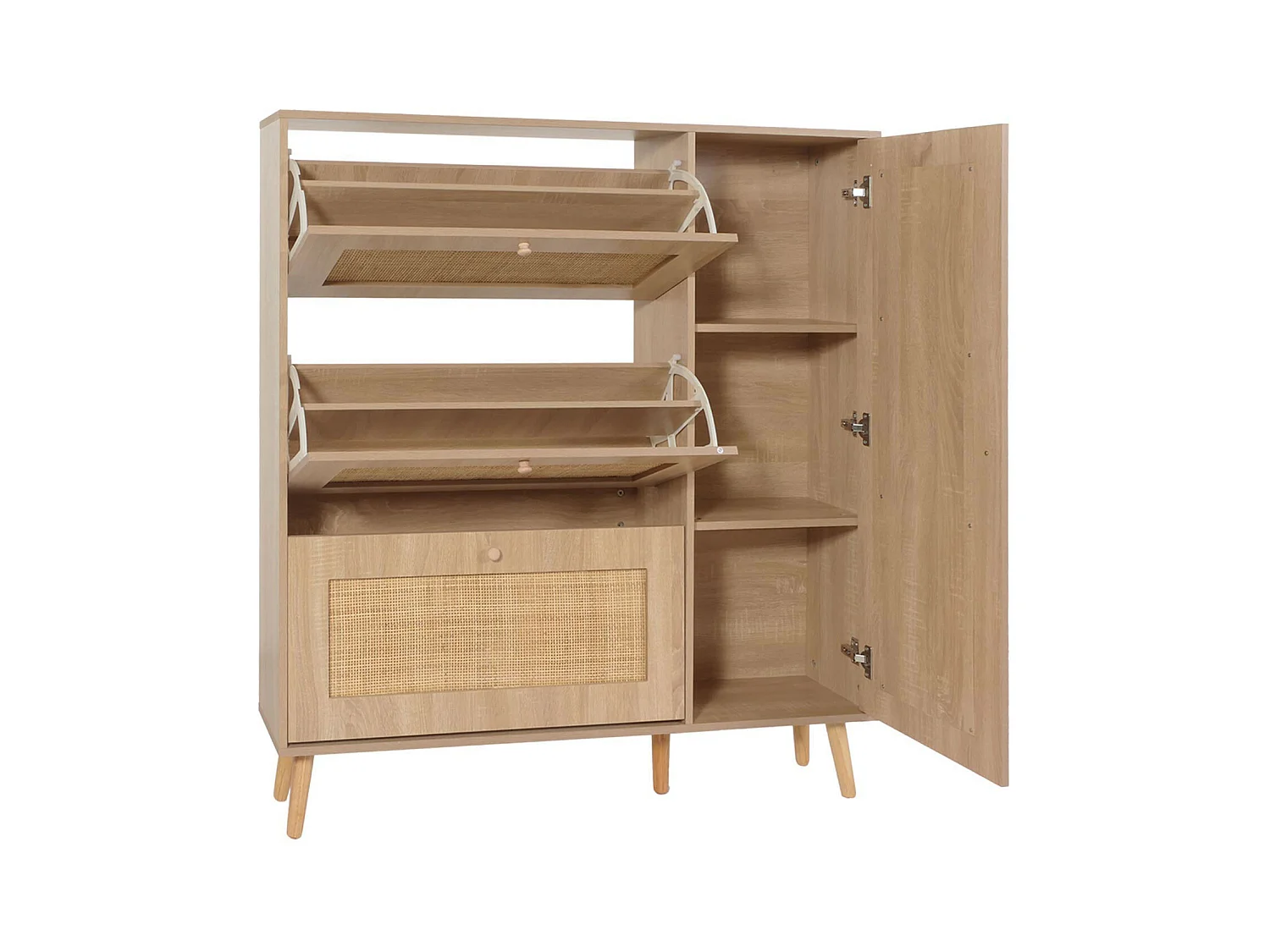 Rotan schoenenlichter MCW-M37,  eiken-look