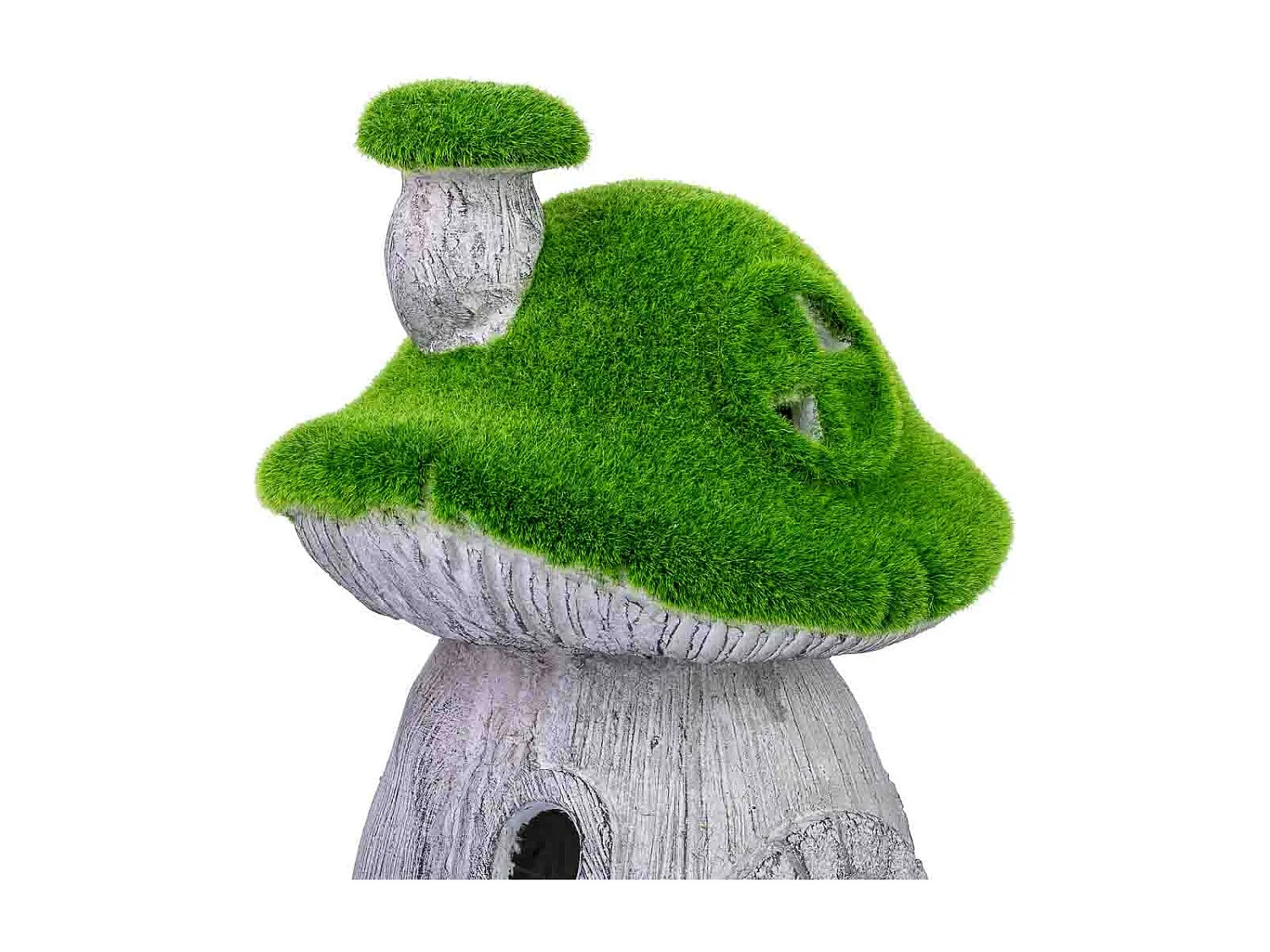 Figura de decoração de cogumelo de metal 47,5x22x5x31h cm