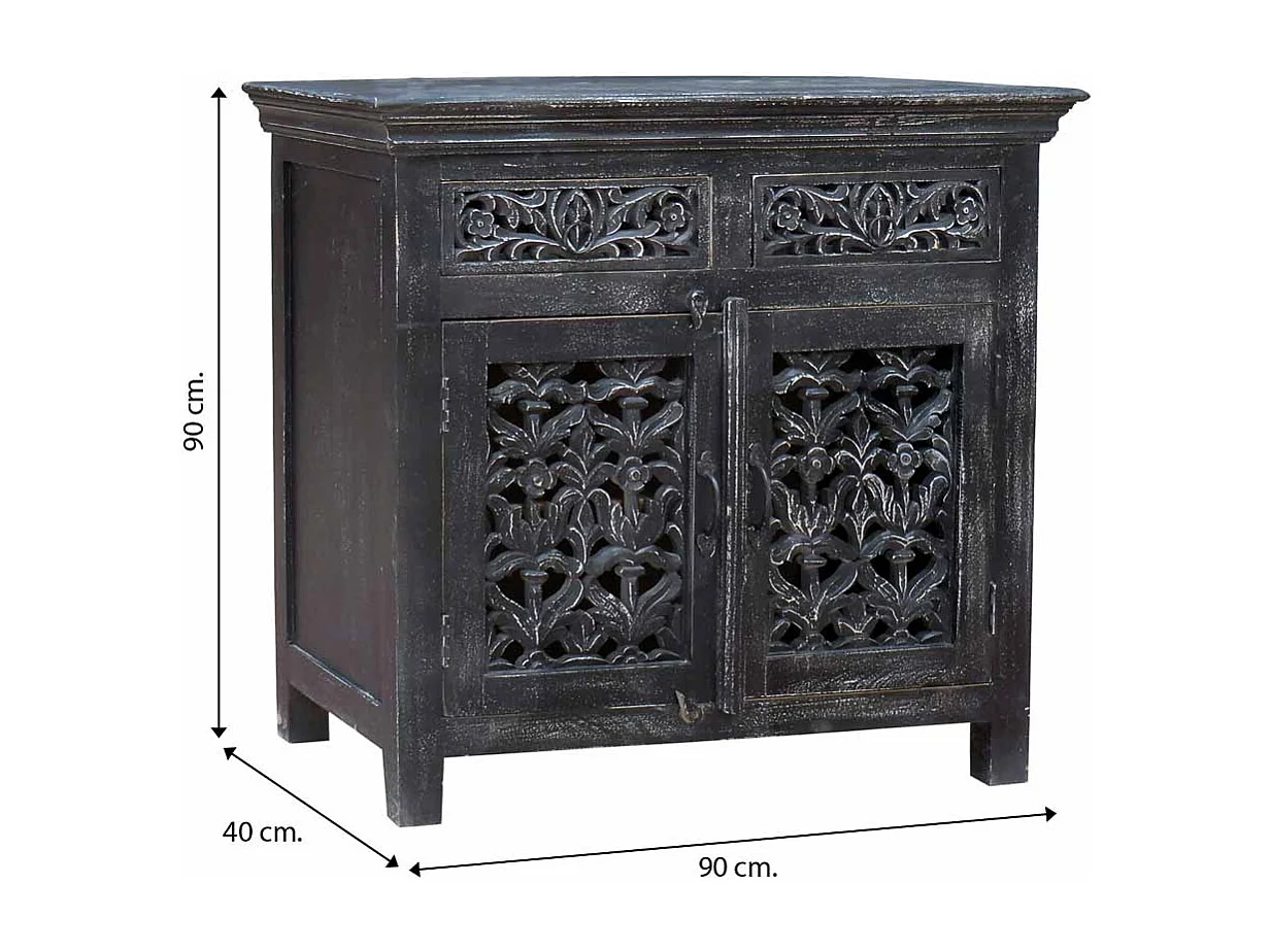 Handgefertigter Flurtisch aus Holz 90x40x90h cm