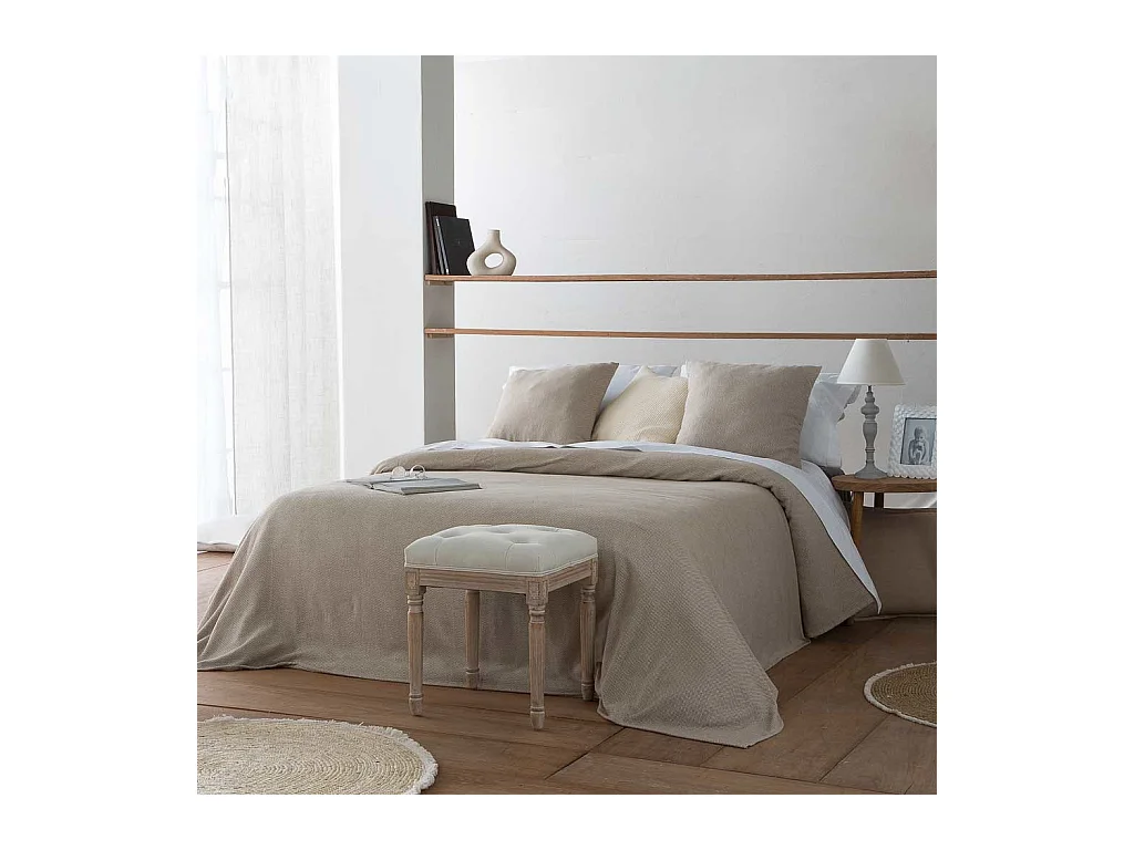 Banqueta de madera marrón 41x41x48