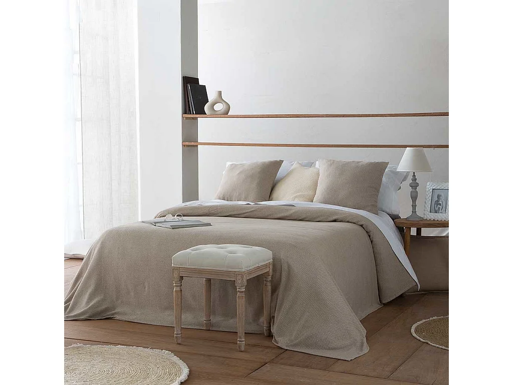 Banqueta de madera marrón 41x41x48