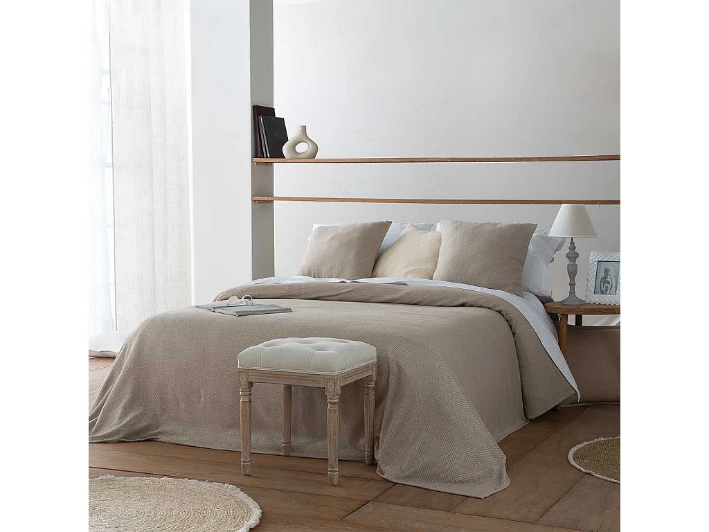 Banqueta de madera marrón 41x41x48