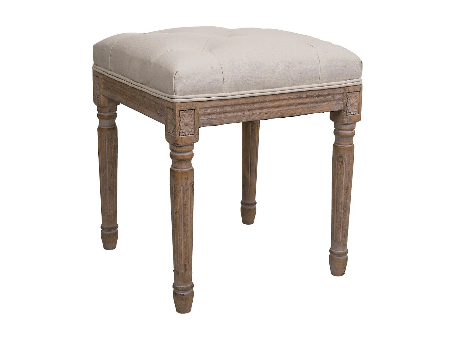 Banqueta de madera marrón 41x41x48