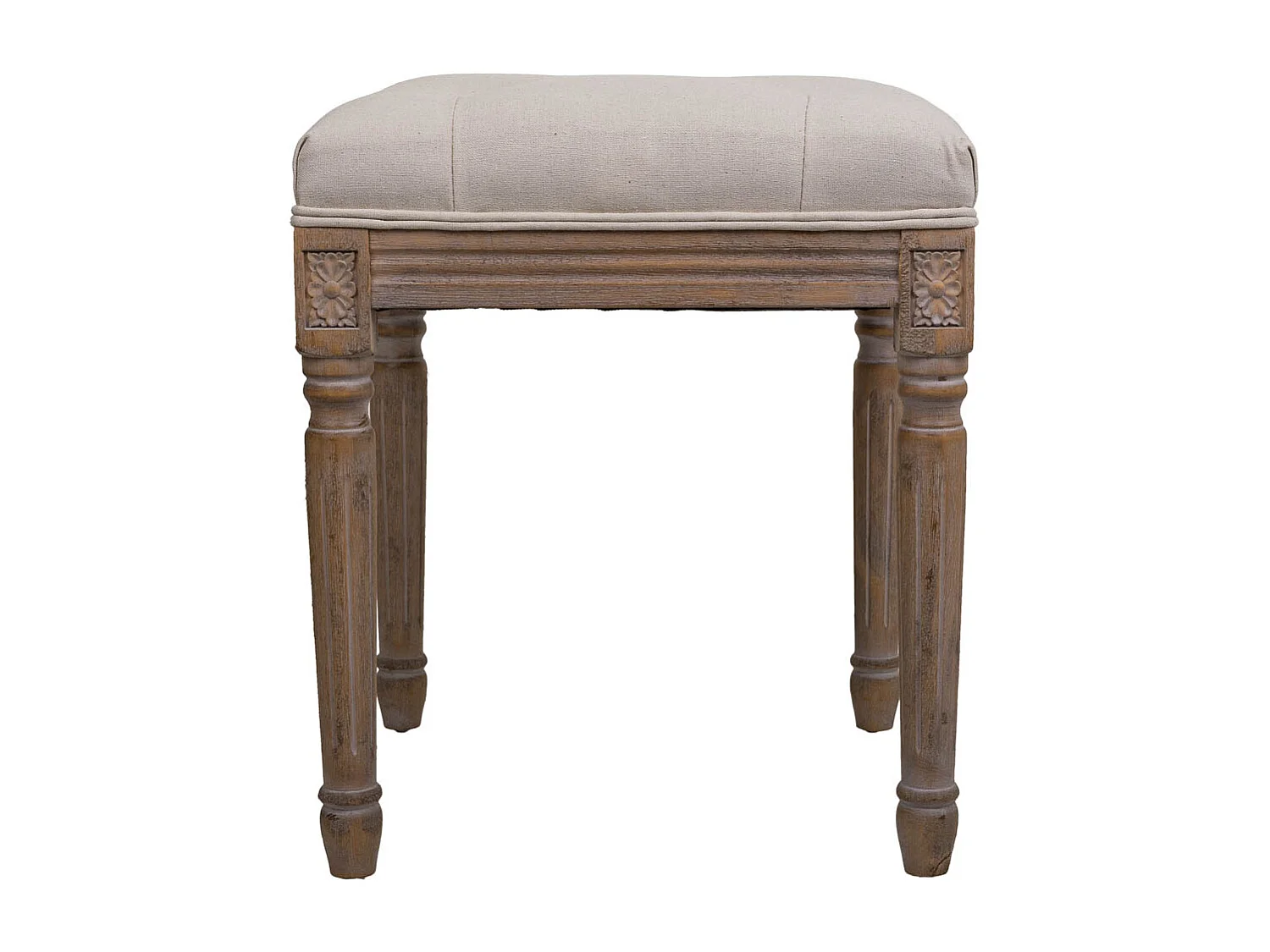 Banqueta de madera marrón 41x41x48