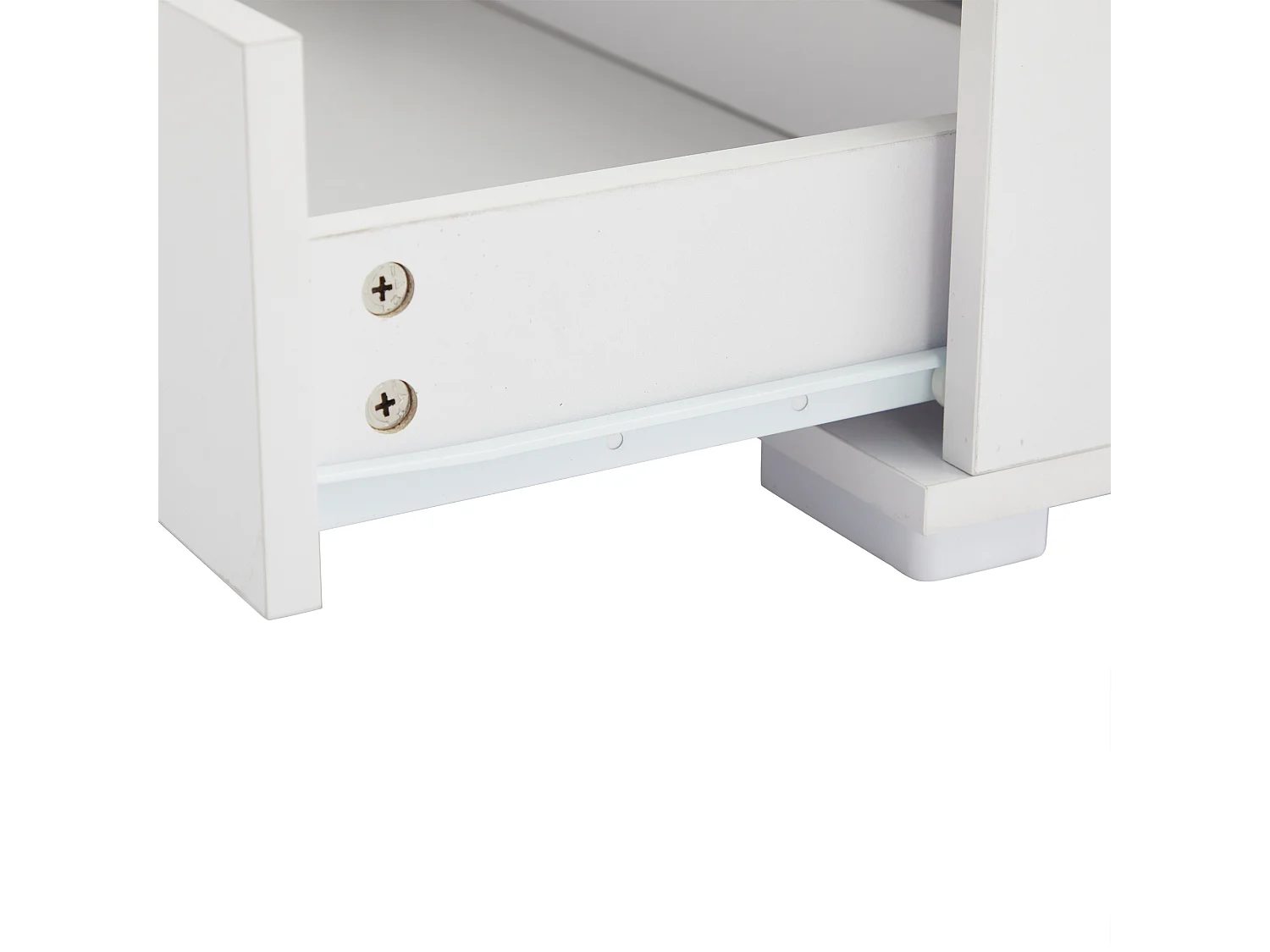 Vitrine 60x35x180 cm avec lumières LED 1 porte et 3 tiroirs de rangement - verre décoratif en MDF - blanc