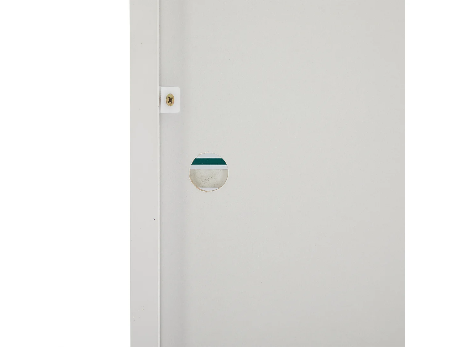 Vitrine 60x35x180 cm avec lumières LED 1 porte et 3 tiroirs de rangement - verre décoratif en MDF - blanc