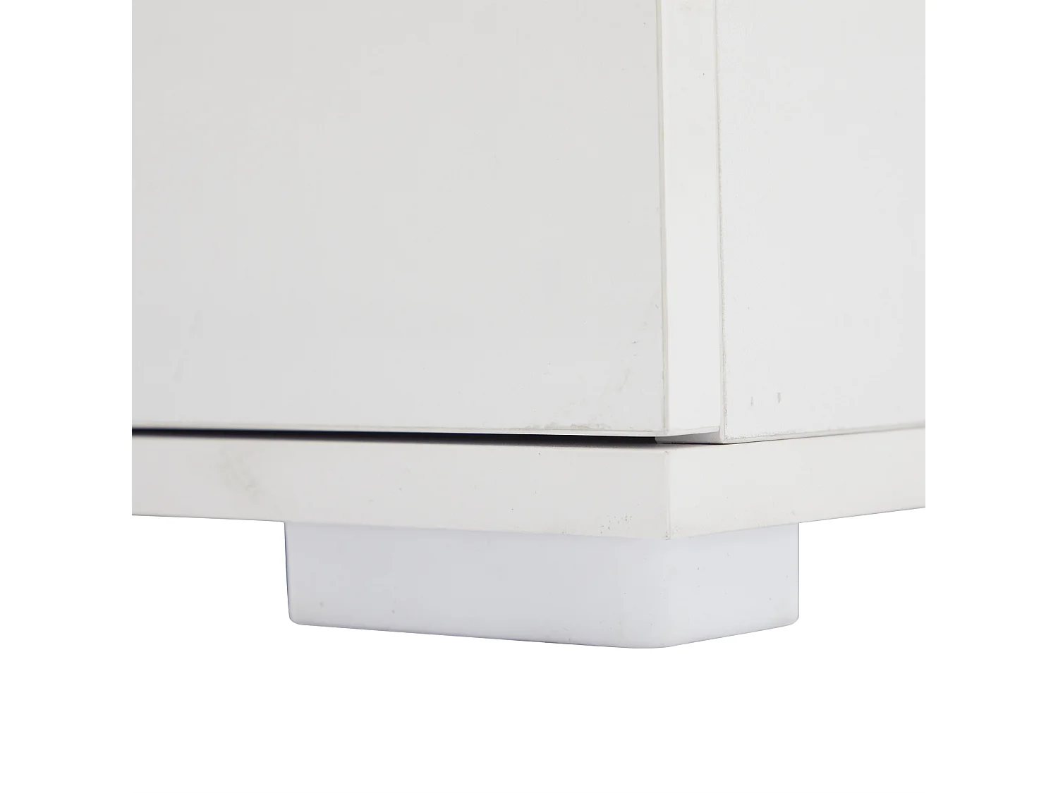 Vitrine 60x35x180 cm avec lumières LED 1 porte et 3 tiroirs de rangement - verre décoratif en MDF - blanc