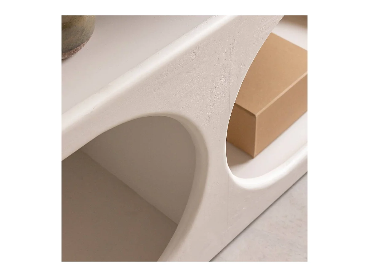 Bibliothèque en bois blanc peint Niklas