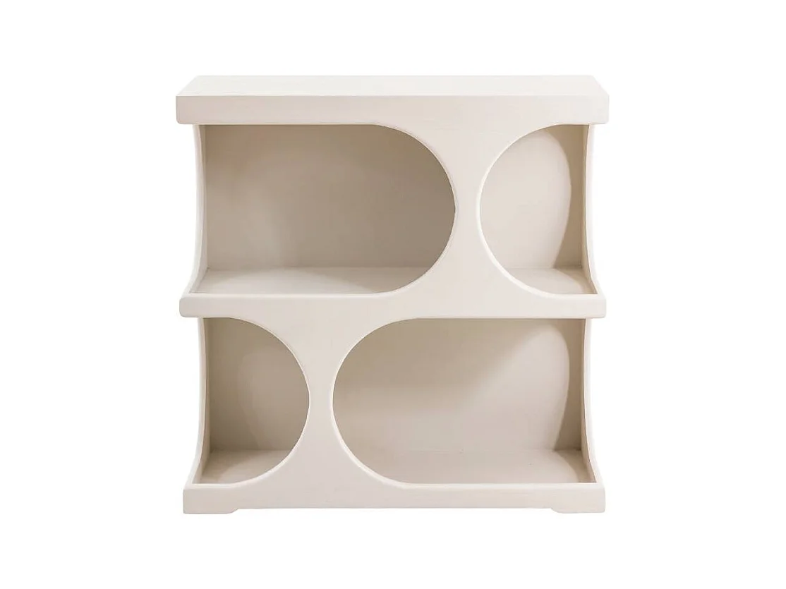 Bibliothèque en bois blanc peint Niklas