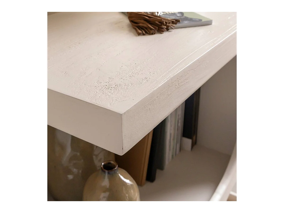 Bibliothèque en bois blanc peint Niklas