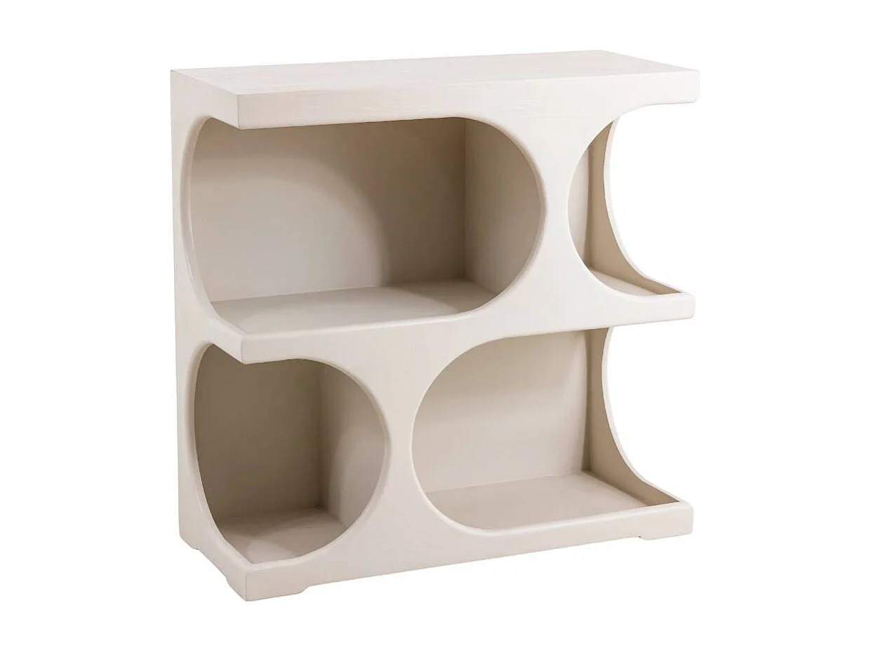 Bibliothèque en bois blanc peint Niklas