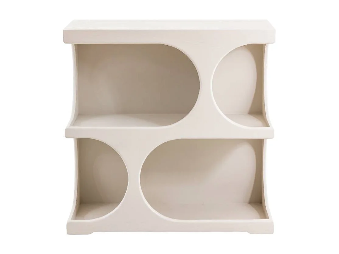 Bibliothèque en bois blanc peint Niklas