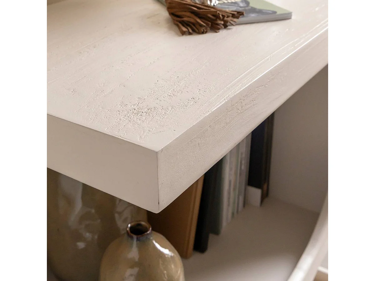 Bibliothèque en bois blanc peint Niklas