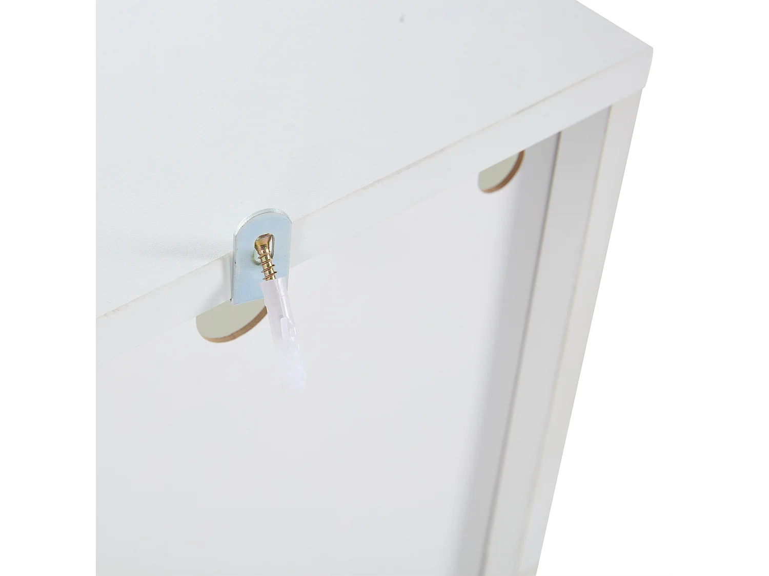 Buffet 140x40x70 cm avec LED en 4 portes et verre décoratif - meuble de rangement - bois - blanc