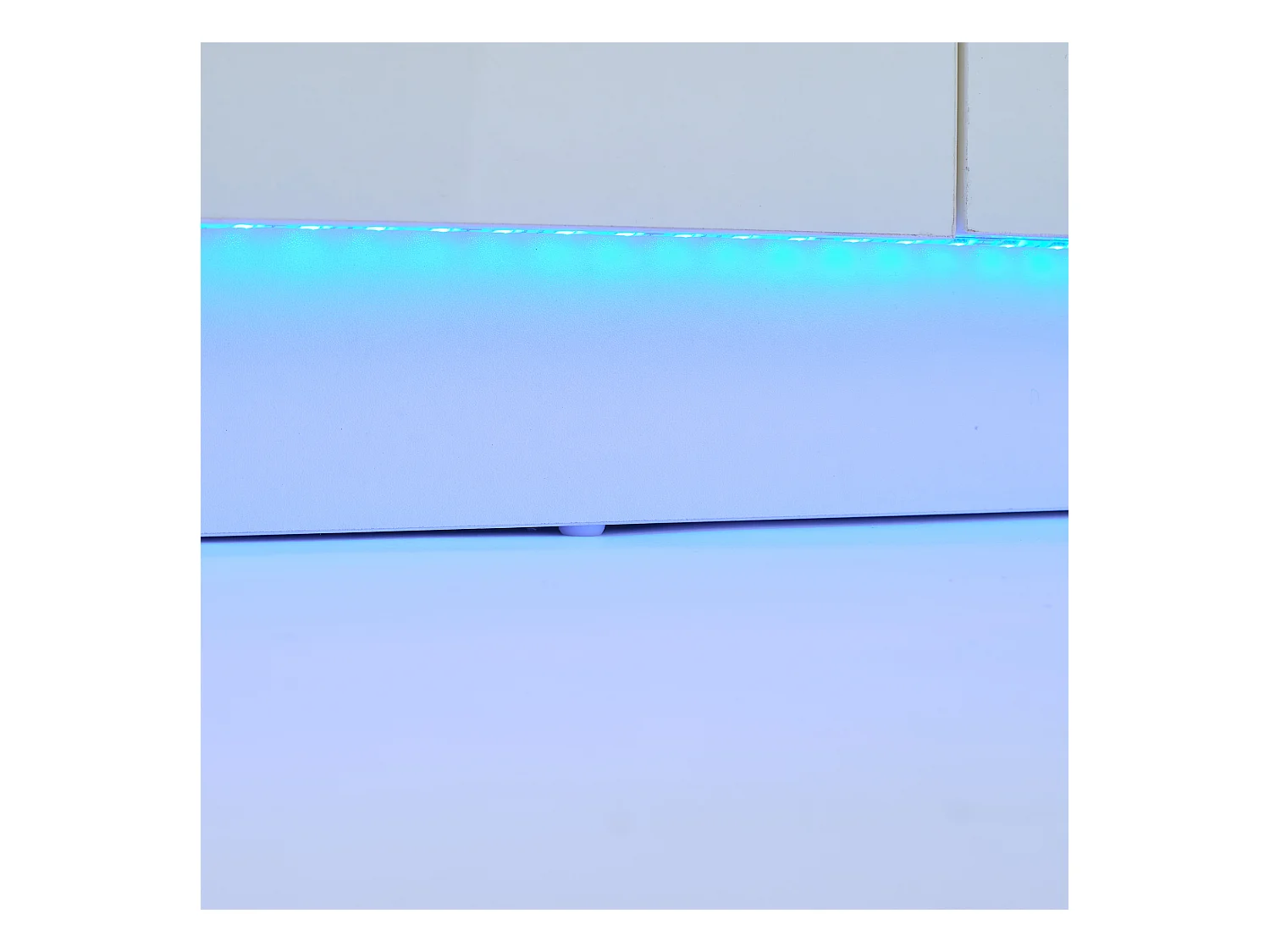 Buffet salle à manger LED 3 portes meuble de rangement en bois - blanc (120x40x75 cm)