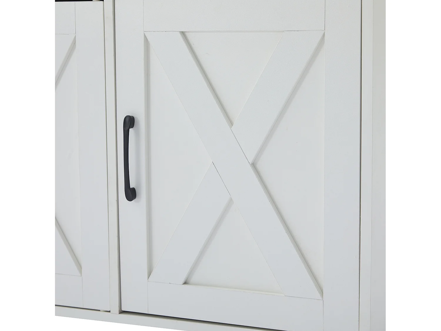 Buffet 160x37x75 cm 4 portes 3 tiroirs meuble de rangement en bois - blanc