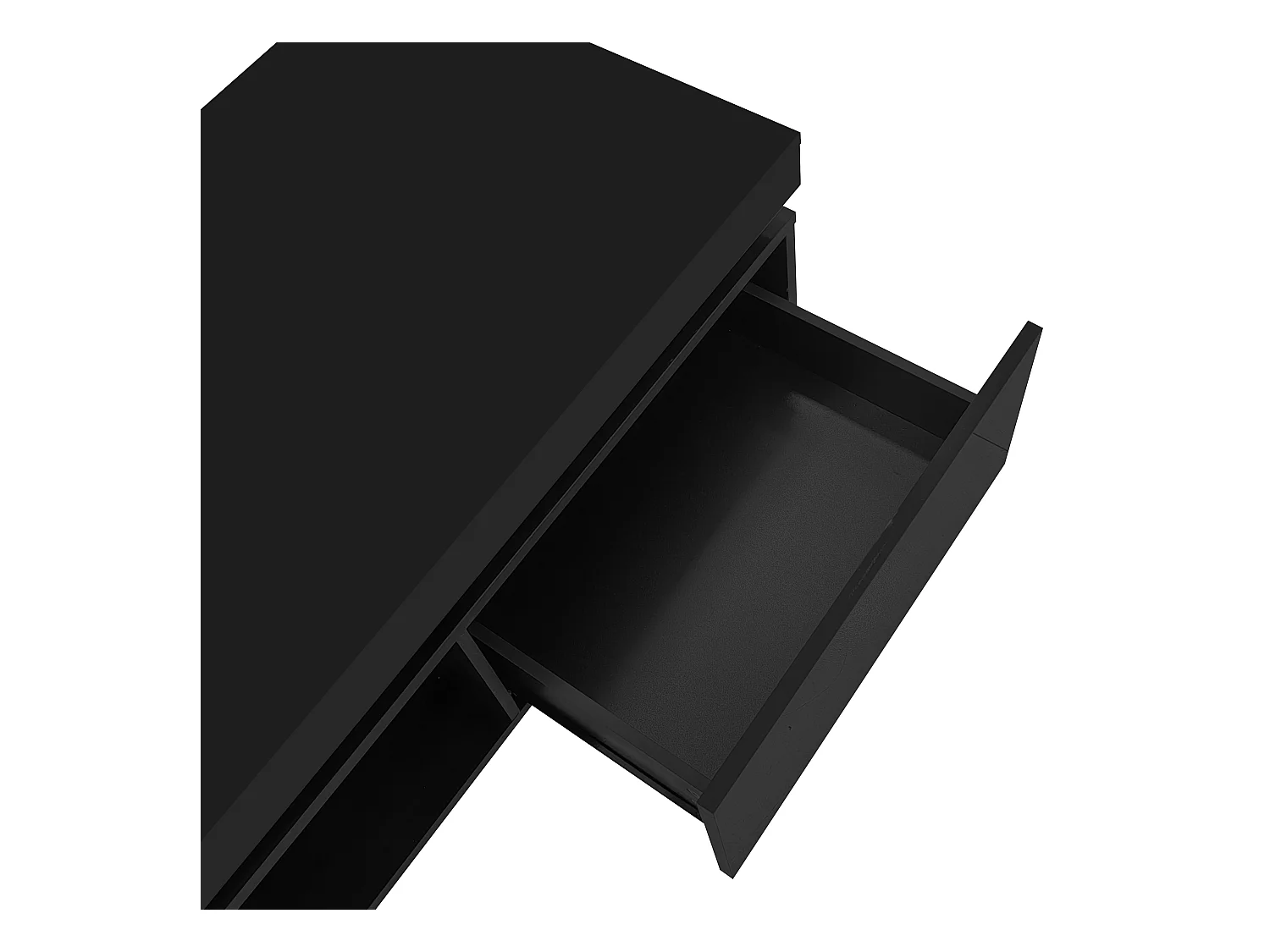 Woonkamer LED TV-meubelset + salontafel - houten opbergmeubel - zwart (181x38x38 cm)