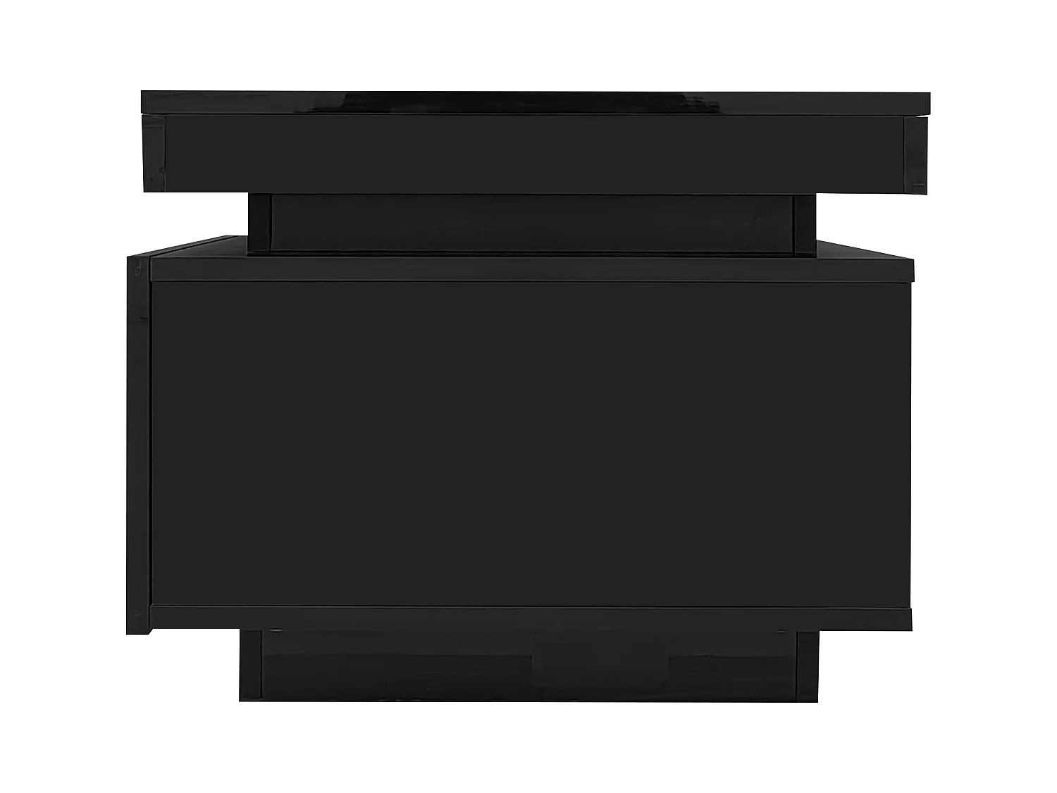 Woonkamer LED TV-meubelset + salontafel - houten opbergmeubel - zwart (181x38x38 cm)