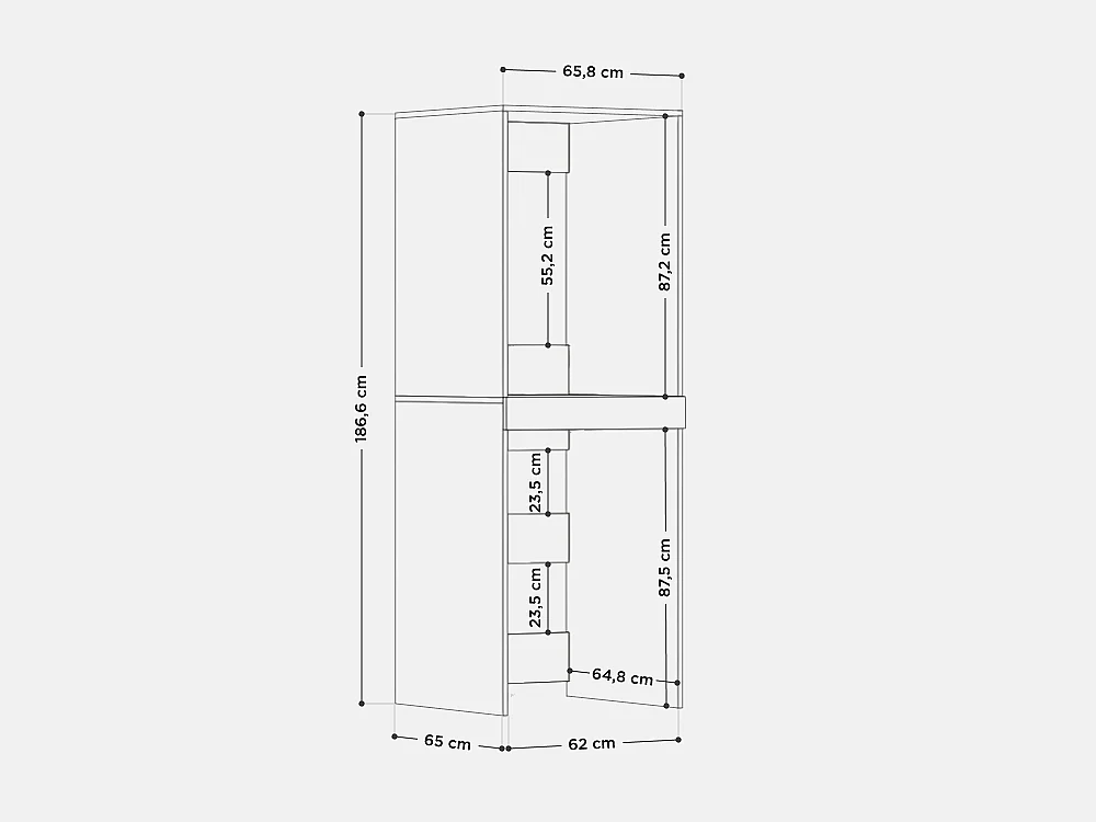 Armoire pour machine à laver et sèche-linge avec tablette coulissante • Meuble de rangement pour lave-linge et sèche-linge • Armoire de surplomb 187 x 65 x 66 cm