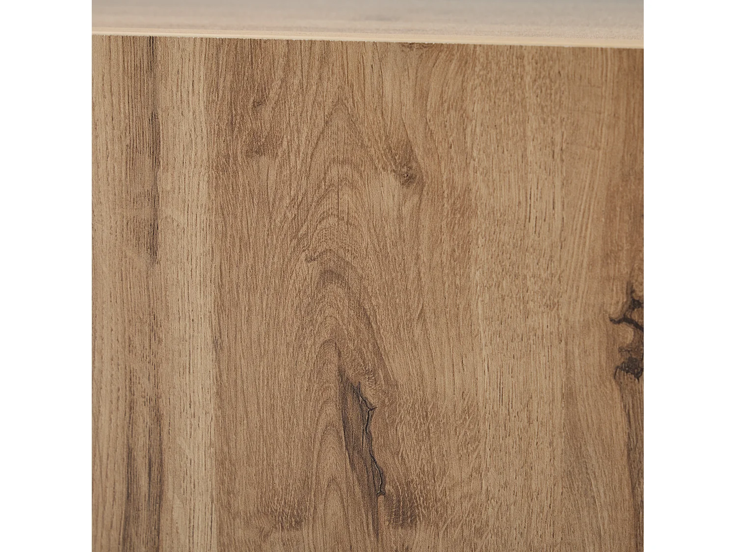 Bruine LED tv-kast met 2 klapdeuren - open houten opbergmeubel (190x40x48,5 cm)