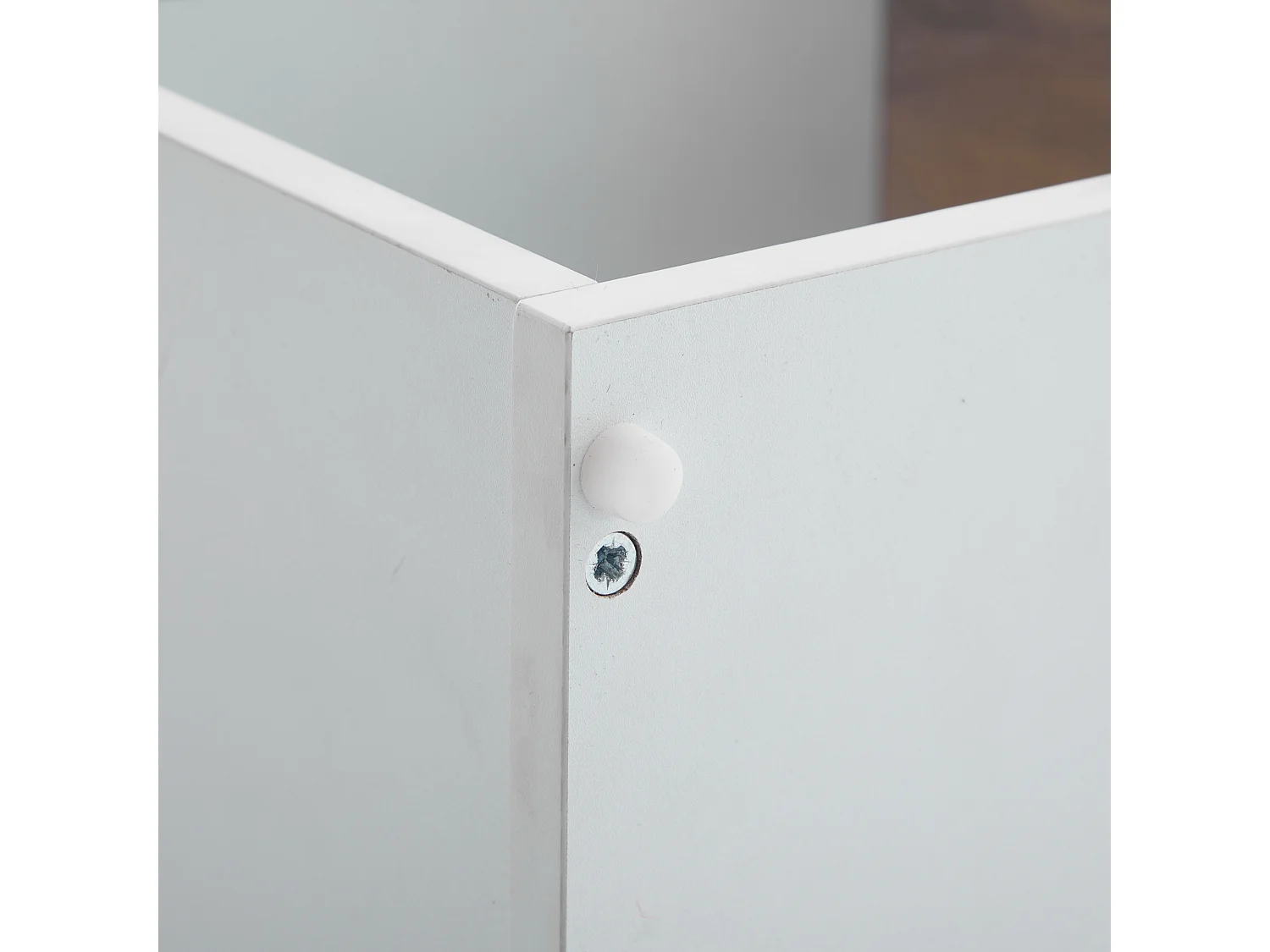 Meuble TV 160x39x40 cm avec 1 porte 2 tiroirs en rotin - meuble de rangement pieds réglables en bois - marron