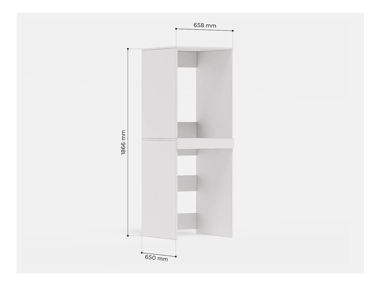 Schrank für Waschmaschine und Trockner mit ausziehbarem Regal • Aufbewahrungsschrank für Waschmaschine und Trockner • Oberschrank 187 x 65 x 66 cm