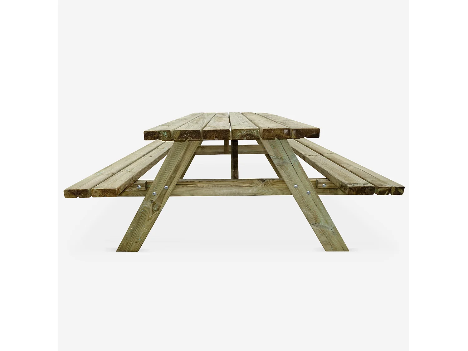 Mesa de picnic con 2 bancos para 6 personas madera