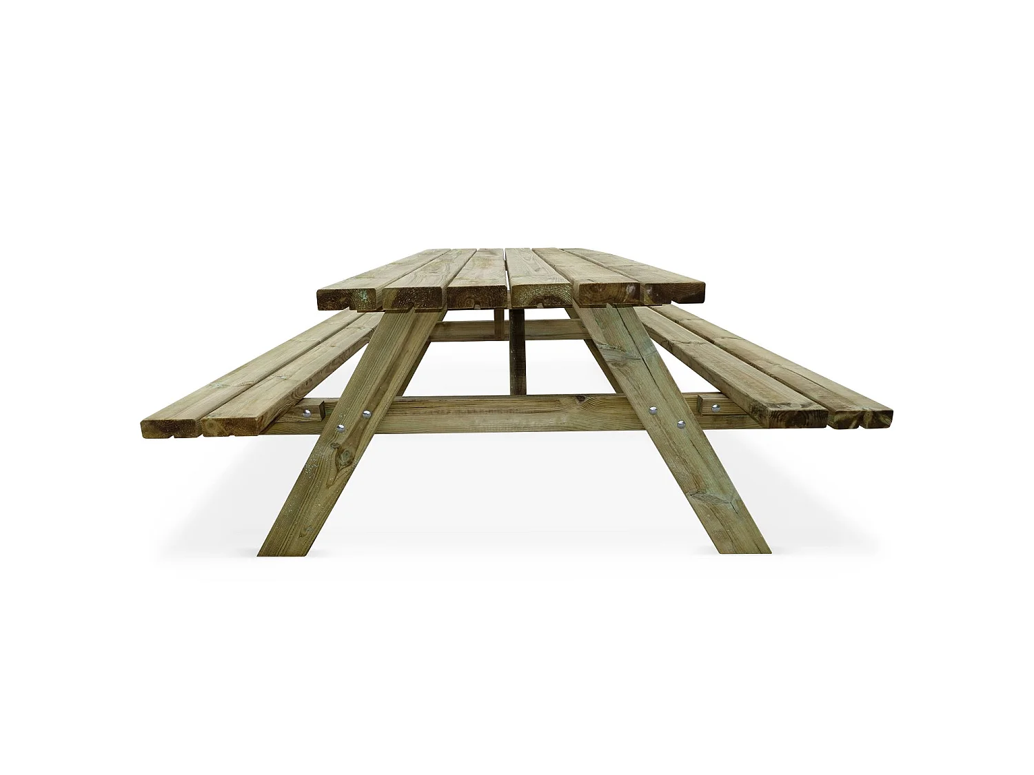 Mesa de picnic con 2 bancos para 6 personas madera